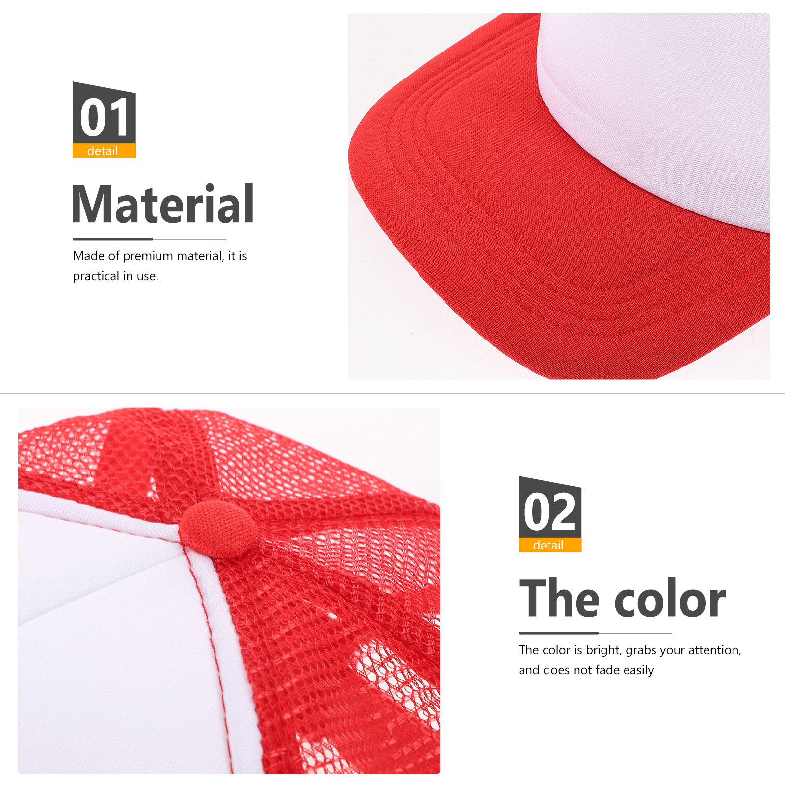 10Pcs Blank Baseball Hat Mesh  - огляд і ціна Hat Sublimation Blank