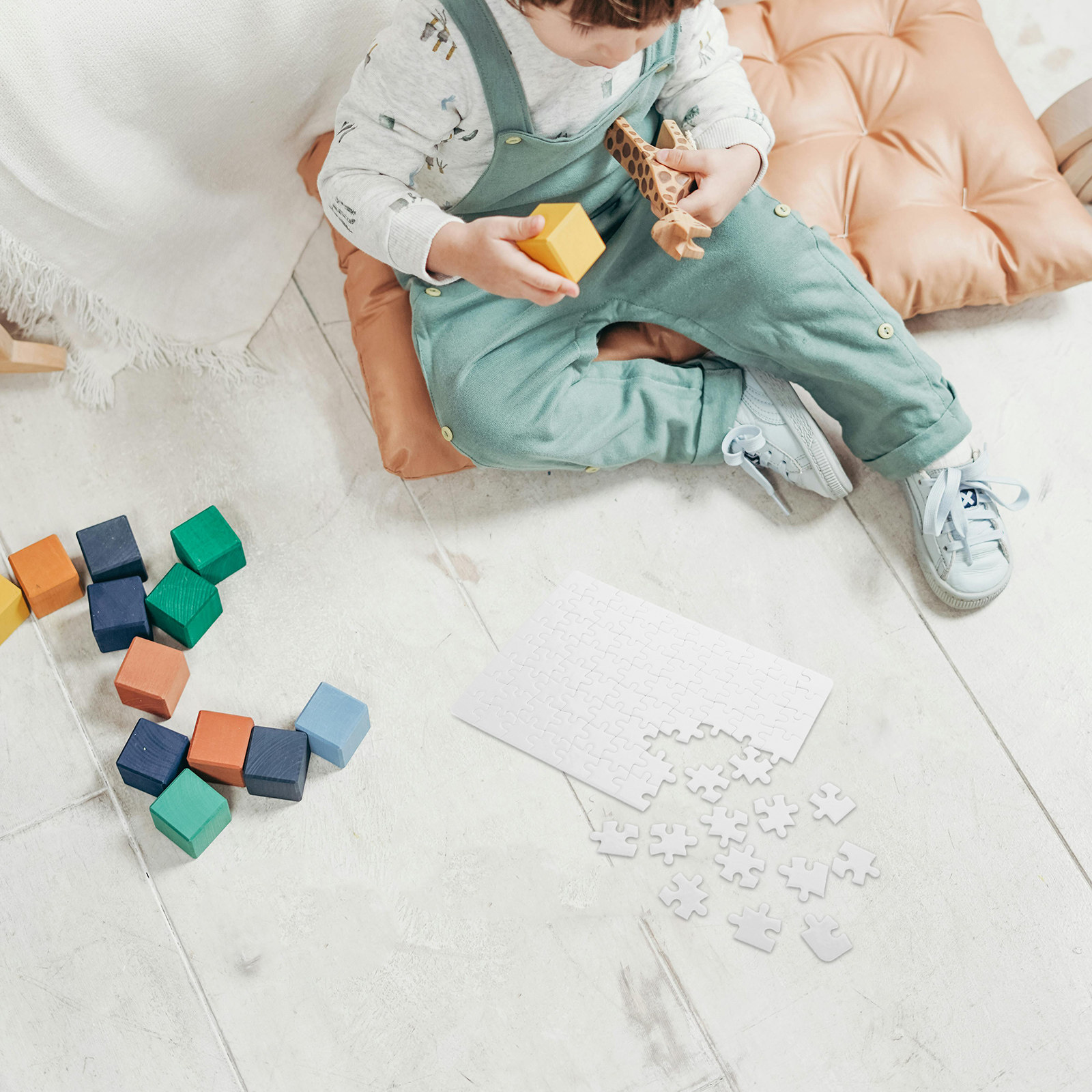 4Sheets Blank Puzzle Pieces fo - огляд і ціна Puzzle Blank White