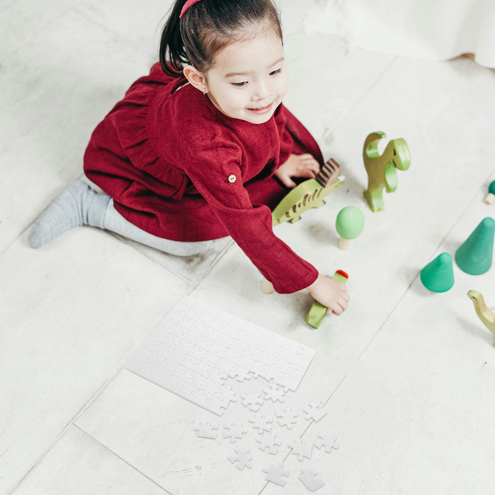 White Puzzle Board Set – 4 She - огляд і ціна Puzzle Blank White