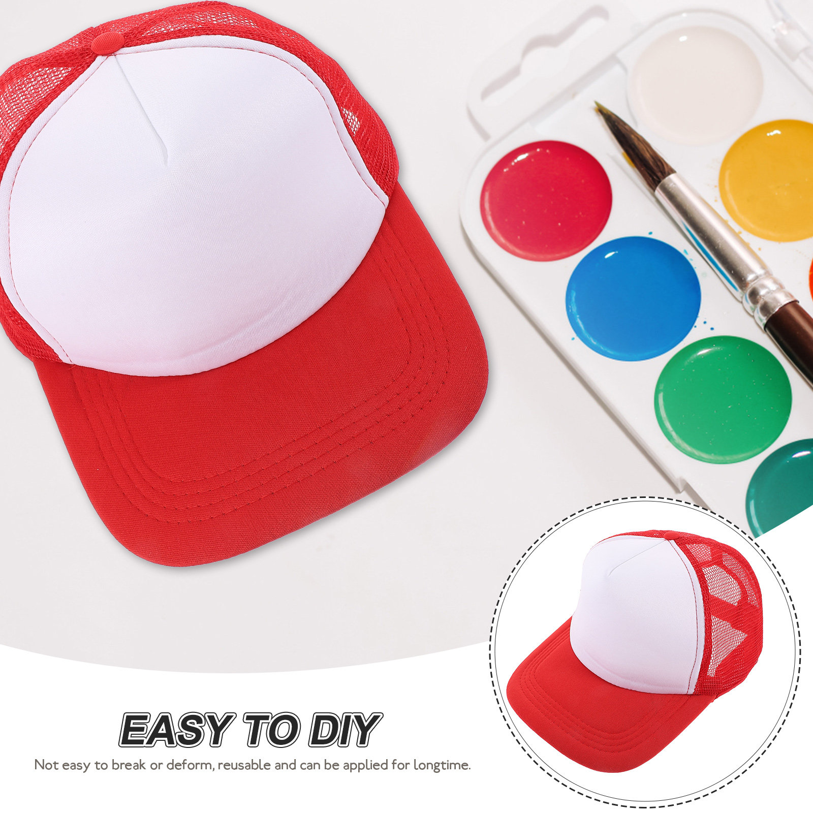 10Pcs Mesh Baseball Hats Blank - огляд і ціна Hat Sublimation Blank